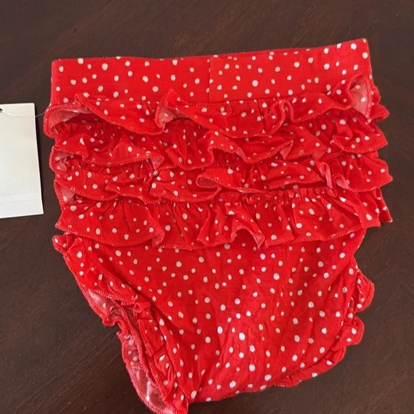 Posh Peanut Holiday Baby Dress with Red Polka Dot Bloomers size 12-18m NWT - Picture 3 of 4
